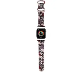 Hello Kitty Silicone Tags Graffiti růžová / Řemínek / Apple Watch 38/40/41 mm