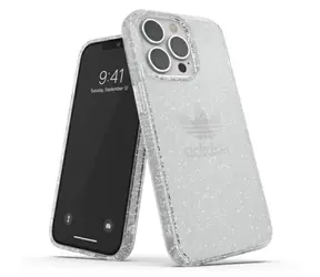 Adidas OR Protective Clear Case Glitter transparentní stříbrná / Pouzdro / Apple iPhone 13 Pro, iPhone 13