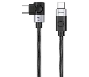 Orico CW240 černá / Kabel USB-C na USB-C / PD 240 W / lomený / 1,5 m