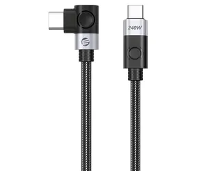 Orico CW240 černá / Kabel USB-C na USB-C / lomený konektor / PD 240 W / 1 m