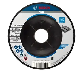 BOSCH Brusný kotouč na kov 115x22,23 mm / Brusný kotouč / na ocel / tloušťka 6 mm