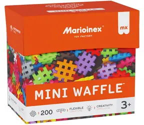 MARIOINEX Stavebnice Mini Waffle / 200 dílků / 2 figurky / od 3 let