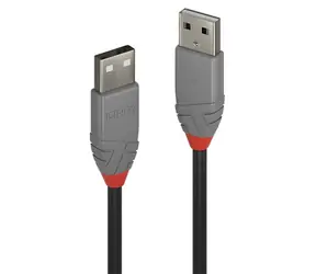 Lindy Anthra Line USB-A - USB-A černá 0,2 m / USB kabel / USB 2.0 / 480 Mbit/s