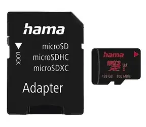 Hama microSDXC 128 GB + adaptér / Paměťová karta / UHS-I U3 / V30 / 80 MB/s