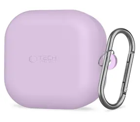 Tech-Protect Silicone Hook Case fialová / Pouzdro / Samsung Galaxy Buds 4 / 4 Pro