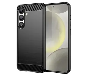 Hurtel Carbon Case černá / Zadní kryt / Xiaomi Poco M7 5G / silikonové / karbonový vzhled