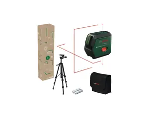 BOSCH UniversalLevel 2 / Křížový laser / dosah 12 m / přesnost ±0,5 mm/m / samonivelace / 2x AA