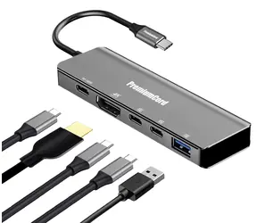 PremiumCord Adaptér USB-C na HDMI+USB-A+USB-C+PD