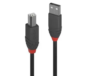 Lindy Anthra Line USB-A - USB-B 0,2 m černá / USB kabel / USB 2.0 / 480 Mbit/s