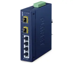 Planet IFGS-620TF / Switch průmyslový / L2 / 4x 10/100 RJ-45 / 2x 1Gb SFP / -40 až 75°C / 9-48VDC / IP30 / fanless