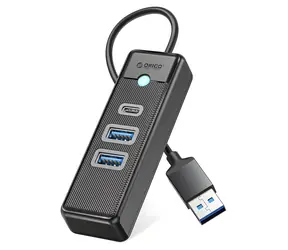 Orico PWC2U-U3 černá / USB hub / 2x USB-A 3.0 / 1x USB-C 3.0 / kabel 1m