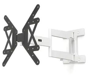 Hama Ultraslim černo-bílá / Nástěnný držák TV / pohyblivý / prodloužený / VESA 400x400 / 32-65" / 50 kg