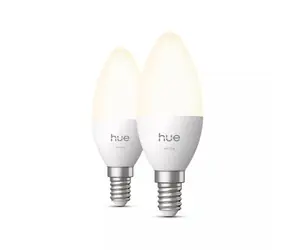 Philips Hue LED žárovka E14 3,7W bílá / chytrá LED žárovka / 2700 K / Zigbee/Bluetooth / 2ks