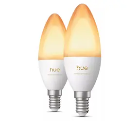 Philips Hue LED žárovka E14 3,7W bílá / Chytrá LED žárovka / B39 svíčka / stmívatelná / 2 ks