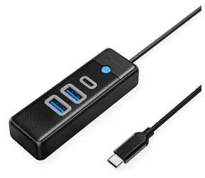 Orico PWC2U-C3 černá / USB hub / 2x USB-A 3.0 / 1x USB-C 3.0 / kabel 1m