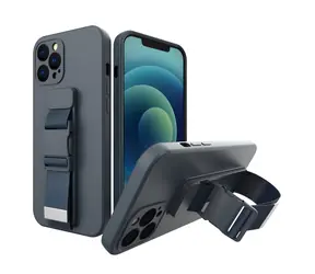Hurtel Gelové pouzdro s řetízkem pro Xiaomi Poco X3 NFC tmavě modrá / Pouzdro / Řetízkový popruh