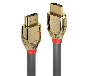 Lindy Gold Line šedá / HDMI kabel / High Speed / 5 m / 4K 4096×2160