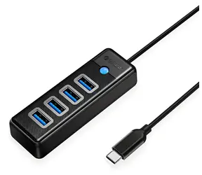 Orico PW4U-C3 černá / USB hub / 4x USB-A 3.0 / kabel 1 m