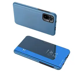 Hurtel Clear View Case modrá / Flipové pouzdro / POCO M4 Pro 5G / průhledné okénko