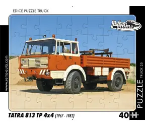 RETRO-AUTA Puzzle TRUCK č.25 Tatra 813 TP 4x4 (1967-1982) / 40 dílků / 32 x 24 cm