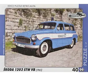 RETRO-AUTA Puzzle č. 17 Škoda 1202 STW VB (1965) / 40 dílků / 32 x 24 cm