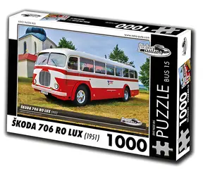 RETRO-AUTA Puzzle BUS č.15 Škoda 706 RO LUX (1951) / 1000 dílků