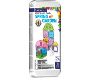 MAGNA-TILES Magnetická stavebnice microMAGS Jarní zahrada / Cestovní sada / 24 dílků