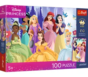 TREFL Puzzle Premium Plus Kids Disney princezny: Odpočinek / 100 dílků / 41 x 27,5 cm
