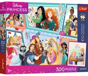 TREFL Puzzle Premium Plus Kids Disney Princezny: Nádherný ples / 300 dílků / 60 x 40 cm