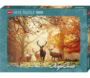 HEYE Puzzle Kouzelné lesy: Jeleni / 1000 dílků / 70 × 50 cm