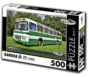 RETRO-AUTA Puzzle BUS č.7 Karosa ŠL 11 (1980) / 500 dílků / 48 × 36 cm