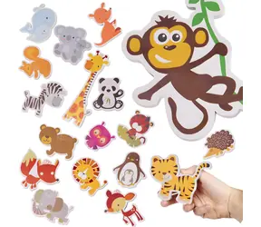 KIK Pěnová zvířátka do vany 18ks / Hračka do vany / pěnové puzzle / 18 dílků