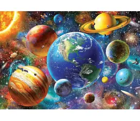 NORIMPEX Diamantové malování Sluneční soustava / 30x40 cm