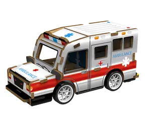2KIDS TOYS 3D dřevěná skládačka Sanitka / od 6 let / na natažení / dřevo