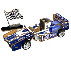 2KIDS TOYS 3D dřevěná skládačka Závodní formule / Na natažení / 6+ let