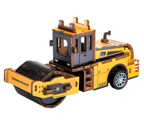 2KIDS TOYS 3D dřevěná skládačka Silniční válec / 70 dílků / od 6 let