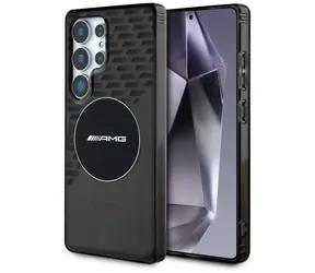 Mercedes AMG Transparent Rhombs transparentní černá / Zadní kryt / MagSafe / pro Samsung Galaxy S25 Ultra