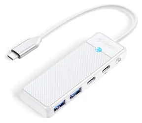 Orico PAPW2AC-C3 bílá / USB hub / 2x USB-A 3.0 / 1x USB-C 3.0 / PD 100W / kabel 0,15 m