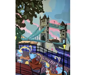 NORIMPEX Diamantové malování Tower Bridge / 30x40 cm