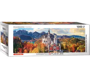 EUROGRAPHICS Panoramatické puzzle Zámek Neuschwanstein, Německo / 1000 dílků / 99 x 33 cm