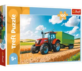 TREFL Puzzle Zemědělská technika / 100 dílků / 41 x 27,5 cm / věk 5+