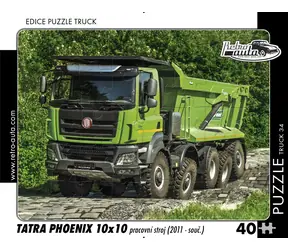 RETRO-AUTA Puzzle TRUCK č.34 Tatra Phoenix 10x10 pracovní stroj (2011-souč.) / 40 dílků