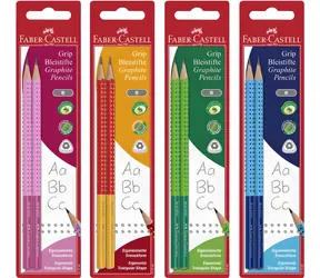 FABER-CASTELL Grafitová tužka Grip Jumbo Two Tone / Tuha HB / Trojhranná / 2 ks