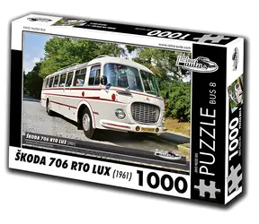 RETRO-AUTA Puzzle BUS č.8 Škoda 706 RTO LUX (1961) / 1000 dílků / 66 × 47 cm