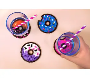 PLAYBOX Podložka pro zažehlovací korálky kruh / Průhledná / O 8 cm