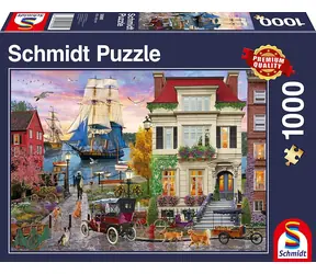SCHMIDT Puzzle Loď v přístavu / 1000 dílků / 69,3 × 49,3 cm