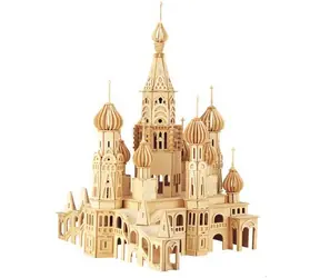 WOODEN CITY Dřevěné 3D puzzle Chrám St. Petersburg velký / od 3 let / Překližka / 50x43x66 cm