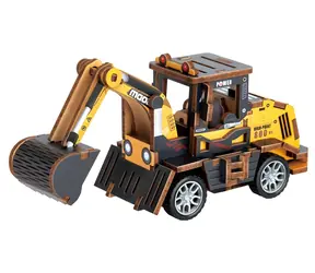 2KIDS TOYS 3D dřevěná skládačka Bagr / 62 dílků / od 6 let