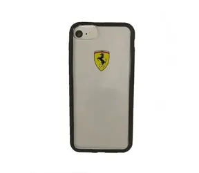 Ferrari FEHCRFP7BK transparentní/černá / Pouzdro / Apple iPhone 7/8/SE 2020/SE 2022