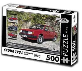 RETRO-AUTA Puzzle č. 32 Škoda 125 L (1989) pravostranné řízení / 500 dílků / 48 × 36 cm